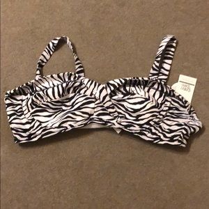 Deadly Dames Zebra Print Bikini Top